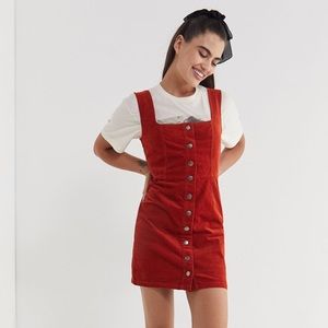 UO Corduroy Button-Down Mini Dress